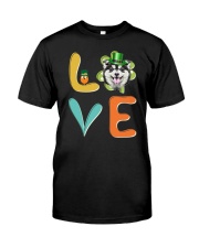 Alaskan Malamute Shamrock St Patrick Day Classic T-Shirt front
