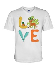 Antelope Shamrock St Patrick Day V-Neck T-Shirt thumbnail