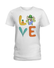Alpine Ibex Shamrock St Patrick Day Ladies T-Shirt thumbnail