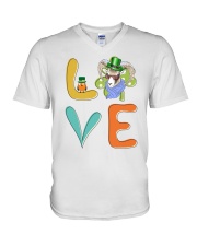 Alpine Ibex Shamrock St Patrick Day V-Neck T-Shirt thumbnail