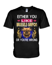 Either You Like BRUSSELS GRIFFON V-Neck T-Shirt thumbnail