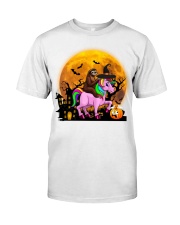 Sloth Space Sloth Riding On Unicorn Premium Fit Mens Tee thumbnail