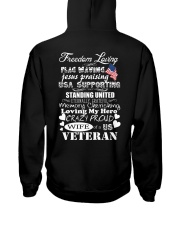 proud veteran wife Hooded Sweatshirt back