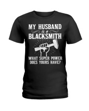 My Husband Is A Blacksmith Ladies T-Shirt front