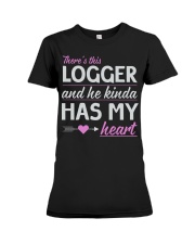 Logger's Wife - He kindle has my heart Premium Fit Ladies Tee thumbnail