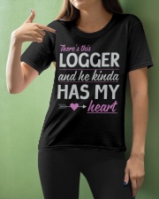 Logger's Wife - He kindle has my heart Ladies T-Shirt apparel-ladies-t-shirt-lifestyle-front-10