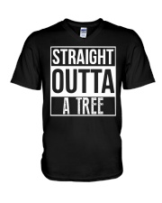 Straight Outta A Tree V-Neck T-Shirt thumbnail