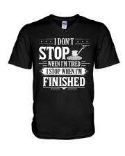 Concrete - I STOP WHEN I FINISH V-Neck T-Shirt thumbnail