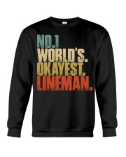 No 1 World Okayest Lineman Crewneck Sweatshirt thumbnail