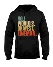 No 1 World Okayest Lineman Hooded Sweatshirt thumbnail