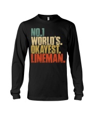 No 1 World Okayest Lineman Long Sleeve Tee thumbnail