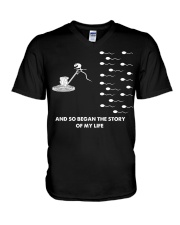 So began the story of my life V-Neck T-Shirt thumbnail