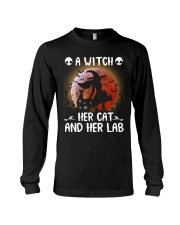 A witch Her cat Her lab Long Sleeve Tee tile
