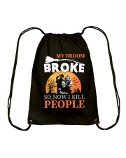 My broom broke Drawstring Bag thumbnail