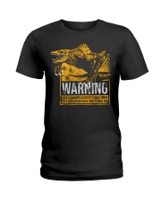 Skullcrawler Warning Ladies T-Shirt thumbnail
