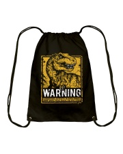 Dinasour warning Drawstring Bag tile