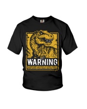 Dinasour warning Youth T-Shirt tile