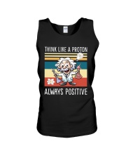 Think like a proton always positive Unisex Tank tile