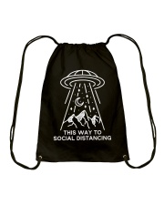This way to Social Distancing Drawstring Bag thumbnail