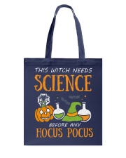 This witch needs science before any Hocus Focus Tote Bag thumbnail