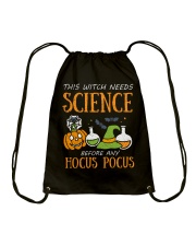 This witch needs science before any Hocus Focus Drawstring Bag thumbnail