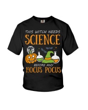This witch needs science before any Hocus Focus Youth T-Shirt thumbnail