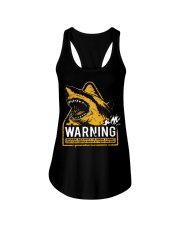Shark warning Ladies Flowy Tank tile