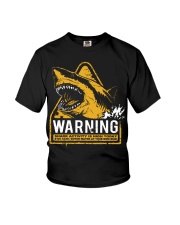 Shark warning Youth T-Shirt tile