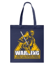 Leatherface Warning Tote Bag thumbnail