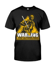 Leatherface Warning Classic T-Shirt front