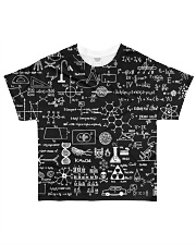 Science formulas on chalkboard All-Over T-Shirt tile
