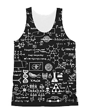 Science formulas on chalkboard All-Over Unisex Tank tile