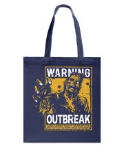 Zombie warning Tote Bag tile