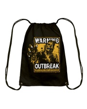 Zombie warning Drawstring Bag tile