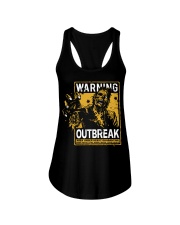 Zombie warning Ladies Flowy Tank tile