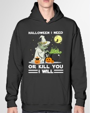 Halloween I need Hooded Sweatshirt garment-hooded-sweatshirt-front-04