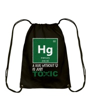 A hug without U is just toxic Drawstring Bag thumbnail