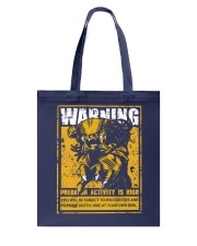 The Predator Warning Tote Bag tile