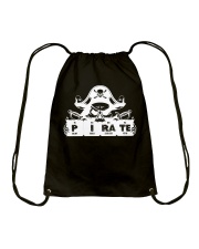 Pirate white Drawstring Bag tile