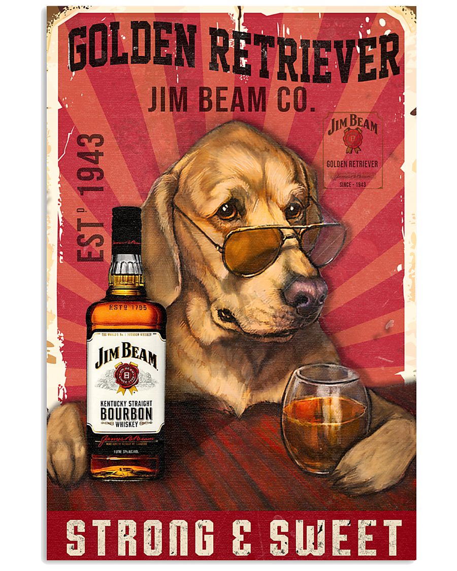 Golden Retriever Jim Beam 21-2 TNT 24x36 Poster