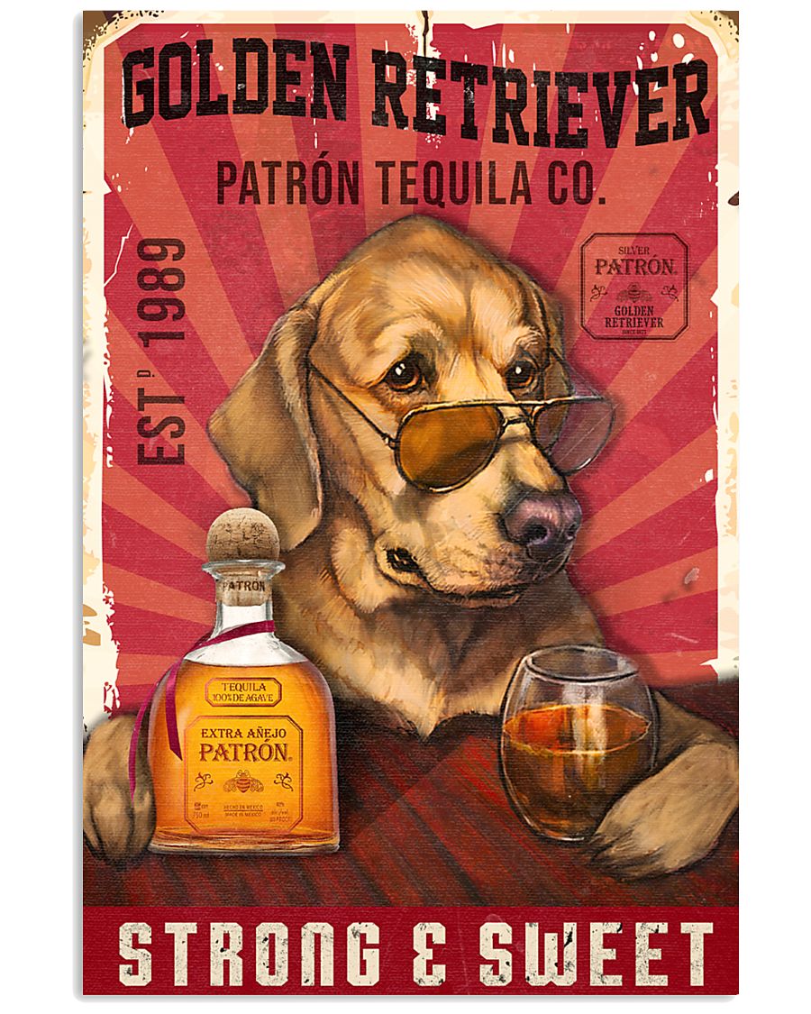 Golden Retriever Patrón Tequila 21-2 TNT 24x36 Poster