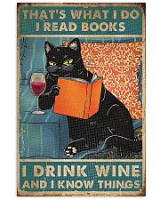 Cat that what I do I read books I drink wine 11x17 Poster front