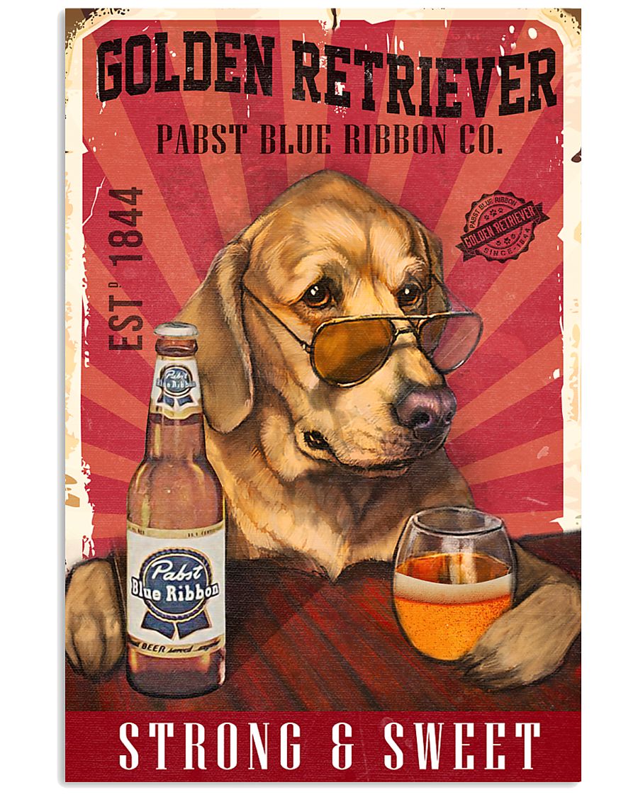 Golden Retriever Pabst Blue Ribbon 19-2 TNT 24x36 Poster