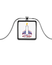 Lititz 201st 4th Of July Metallic Rectangle Necklace thumbnail
