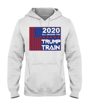 2020 all aboard the Trump train yard sign Hooded Sweatshirt thumbnail