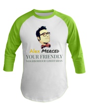 Alex Merced Neighborhood T-Shirt Baseball Tee front