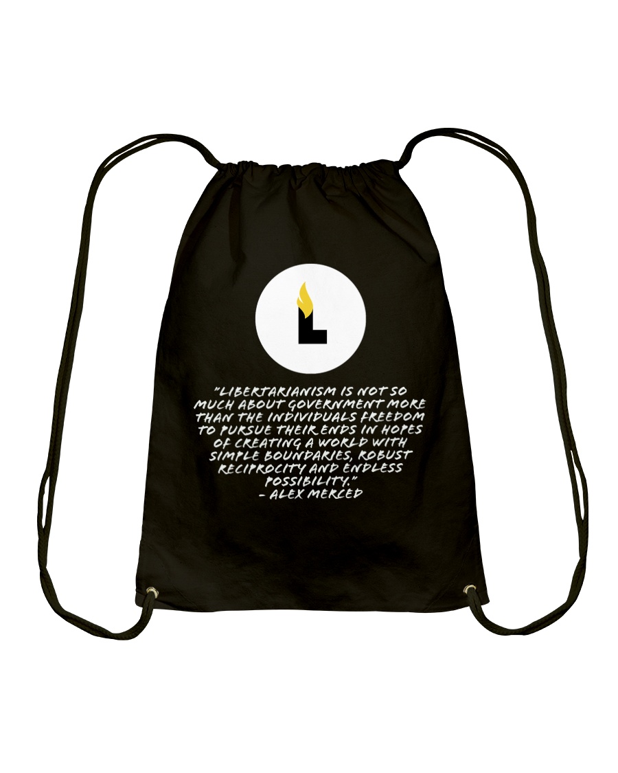 What is Libertarianism Drawstring Bag