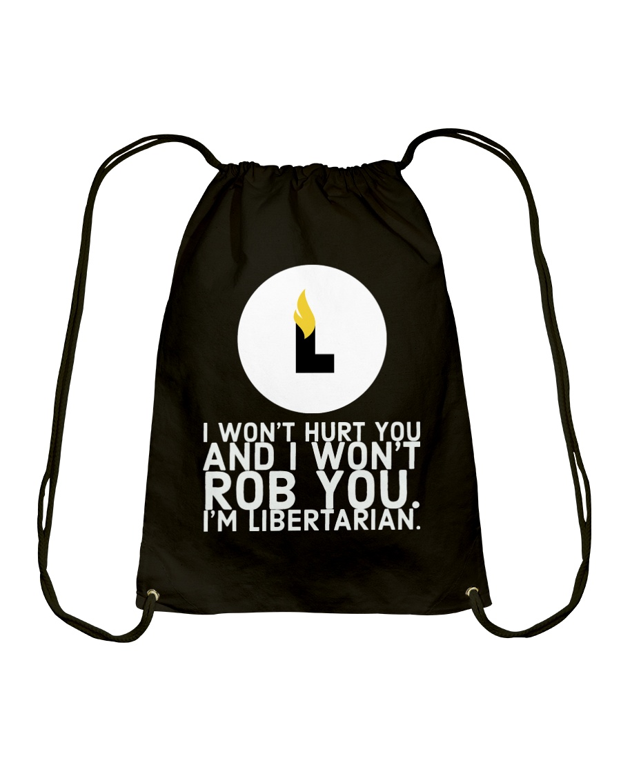 I am Libertarian T-Shirt Drawstring Bag