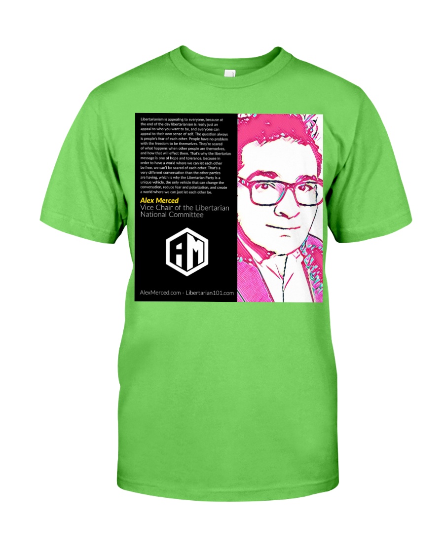 Alex Merced Libertarian World Quote T-Shirt Classic T-Shirt