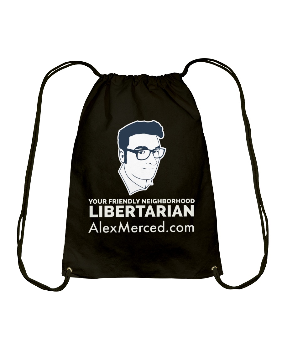 Friendly Libertarian T-Shirt Drawstring Bag